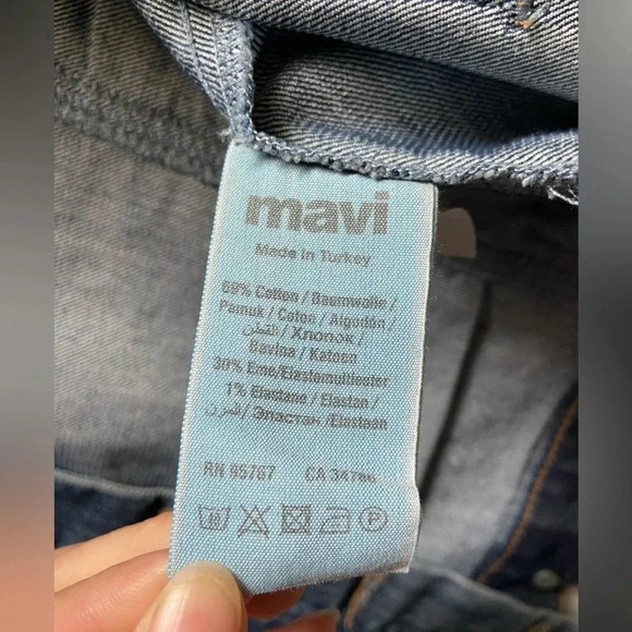 Mavi Short cropped Charlize Jean Jacket Sz  xs - Picture 7 of 13